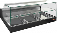Настольная горизонтальная холодильная витрина с полкой  HICOLD  VRS 3 GN S