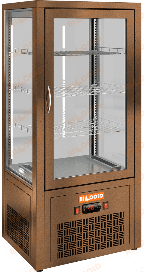 Настольная вертикальная холодильная витрина  HICOLD  VRC 100 Bronze