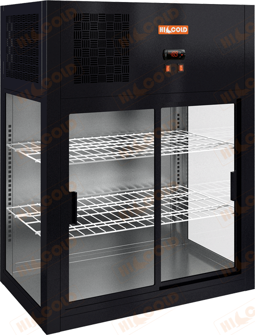 Настольная пристенная холодильная витрина  HICOLD  VRH 790 Black