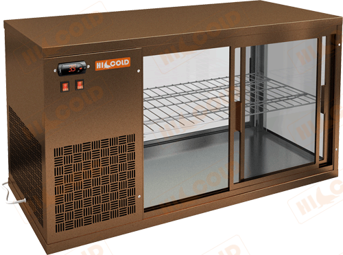 Настольная холодильная витрина  HICOLD  VRL 900 L Bronze