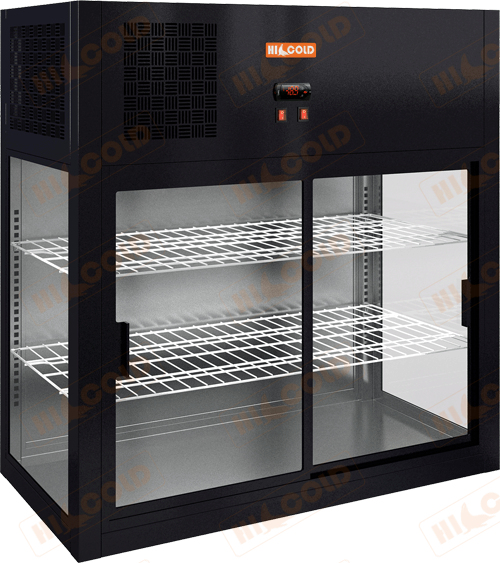 Настольная пристенная холодильная витрина  HICOLD  VRH 990 Black
