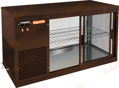 Настольная холодильная витрина  HICOLD  VRL 900 L Brown