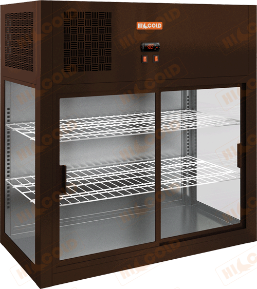 Настольная пристенная холодильная витрина  HICOLD  VRH 990 Brown
