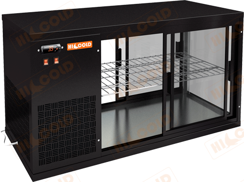 Настольная холодильная витрина сквозная  HICOLD  VRL T 900 L Black