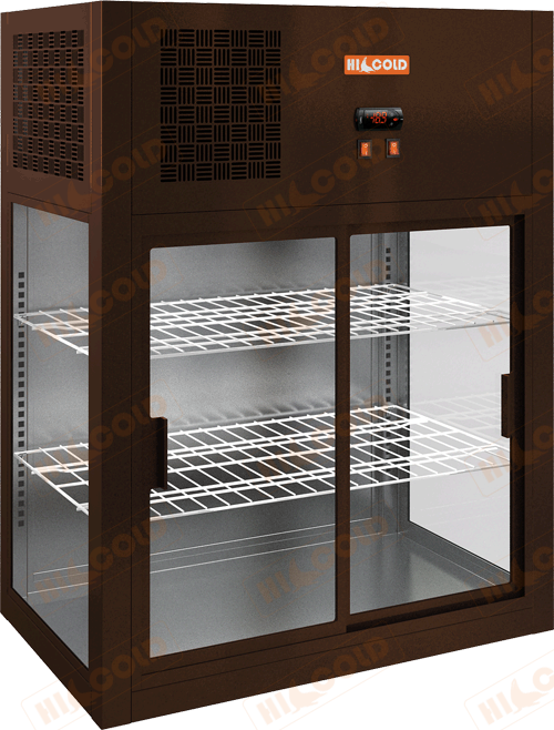 Настольная пристенная холодильная витрина  HICOLD  VRH 790 Brown