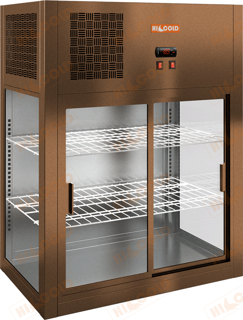 Настольная пристенная холодильная витрина  HICOLD  VRH 790 Bronze