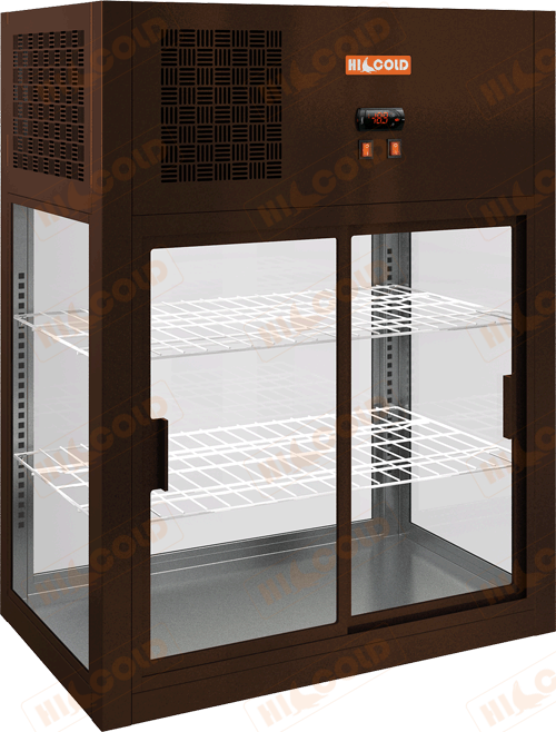 Настольная островная холодильная витрина  HICOLD  VRH O 790 Brown