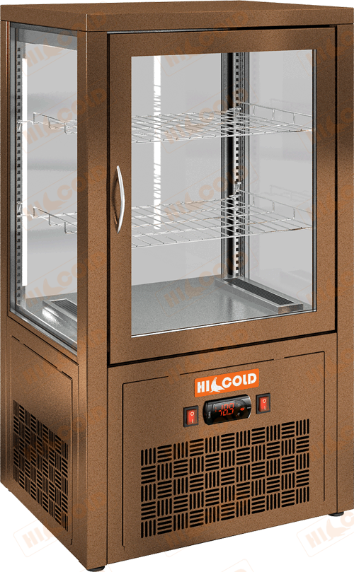 Настольная вертикальная холодильная витрина  HICOLD  VRC 70 Bronze
