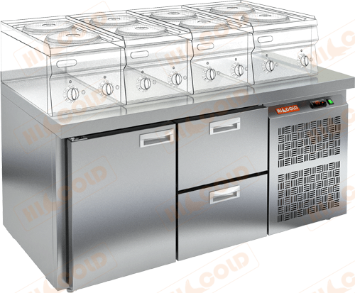 Стол охлаждаемый под тепловое оборудование  HICOLD  GN 12 BR2 TN LT