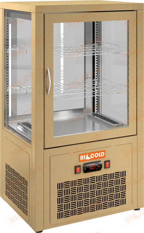 Настольная вертикальная сквозная холодильная витрина  HICOLD  VRC T 70 Beige