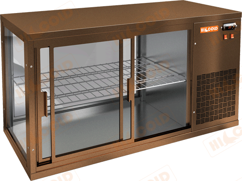 Настольная холодильная витрина  HICOLD  VRL 1100 R Bronze