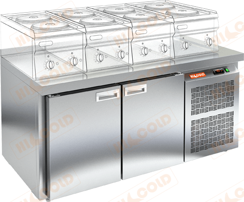 Стол охлаждаемый под тепловое оборудование  HICOLD  SN 11 BR2 TN LT