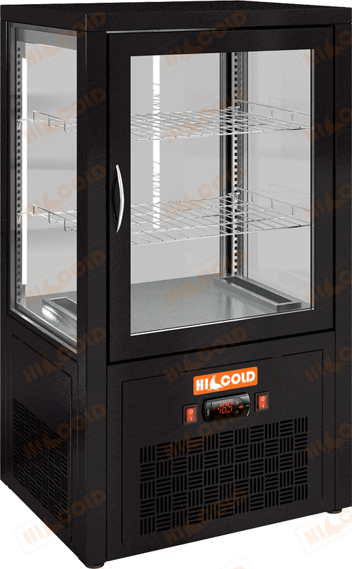 Настольная вертикальная холодильная витрина  HICOLD  VRC 70 Black
