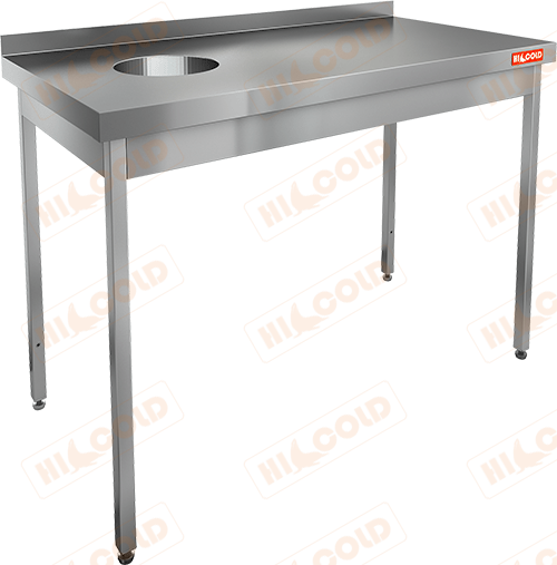 Стол производственный пристенный с бортом для сбора отходов  HICOLD  НДСО-10/7БЛ
