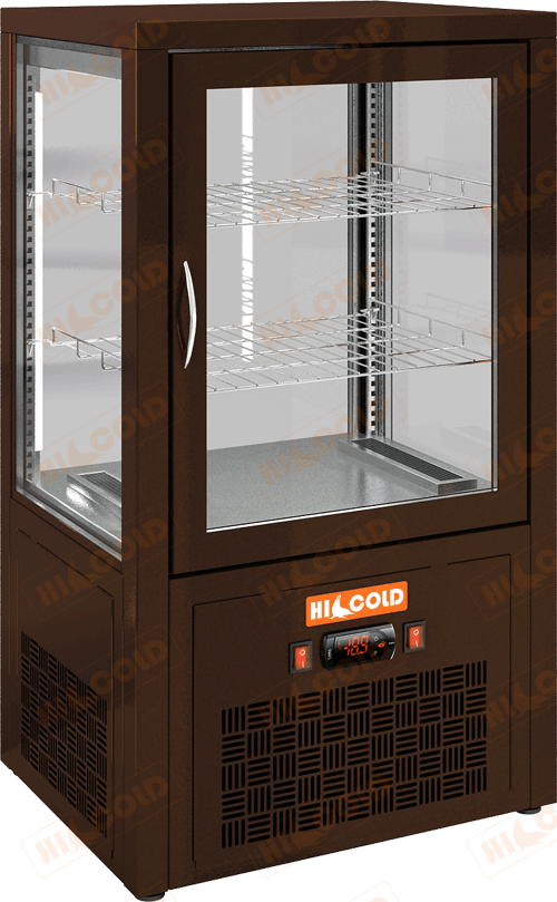 Настольная вертикальная холодильная витрина  HICOLD  VRC 70 Brown