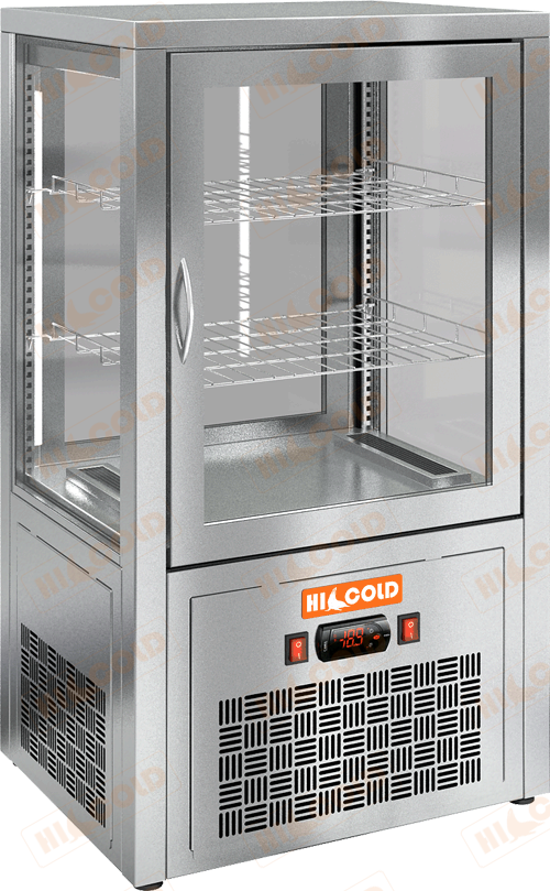 Настольная вертикальная сквозная холодильная витрина  HICOLD  VRC T 70