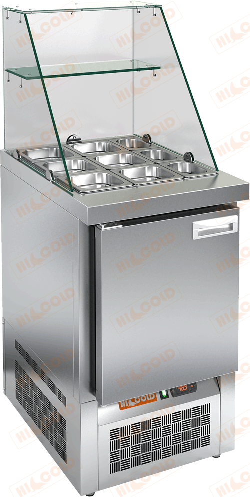 Стол холодильный для салатов (саладетта)  HICOLD  SLE3-1GN высокое стекло