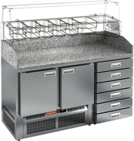 Стол охлаждаемый для пиццы c нейтральным модулем HICOLD PZE4-11/GN