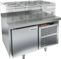 Стол охлаждаемый под тепловое оборудование HICOLD GN 1/TN LT З