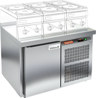 Стол охлаждаемый под тепловое оборудование HICOLD GN 1 BR2 TN LT З