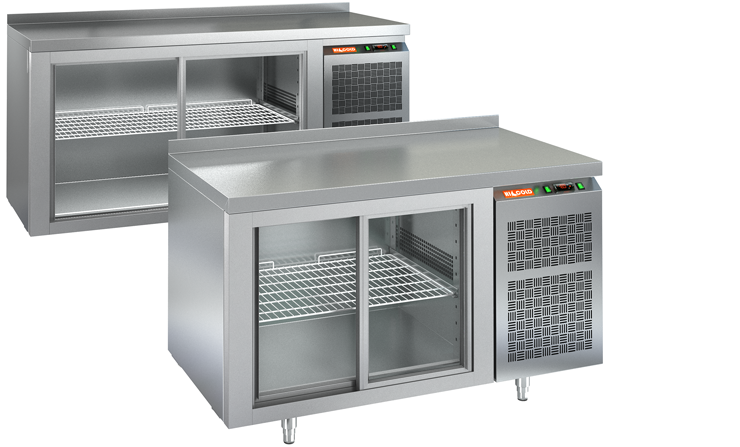 Холодильные и морозильные столы с дверями-купе
