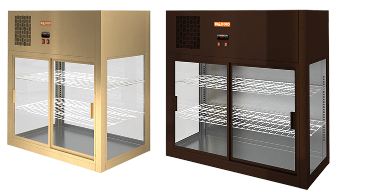 Настольные холодильные витрины с верхним расположением агрегата